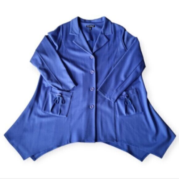 Picadilly Long Asymmetrical Blazer Jacket NWT Sz XL - Picture 5 of 11